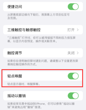 东海苹果授权维修站分享iPhone轻点无法唤醒怎么办 