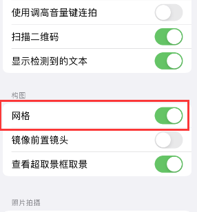 东海苹果手机维修网点分享iPhone如何开启九宫格构图功能 