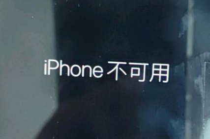 东海苹果服务网点分享锁屏界面显示“iPhone 不可用”如何解决 